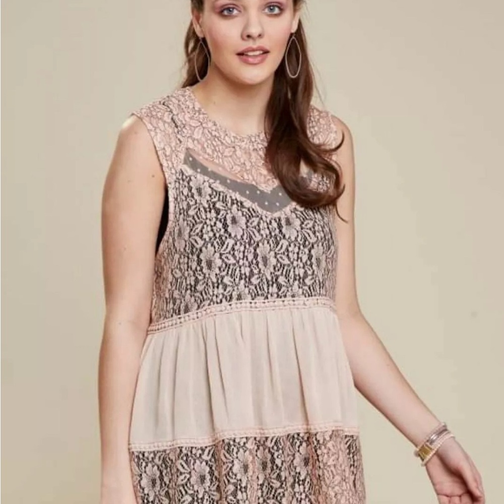 A'beautiful Soul Lace Shirt Top Blouse Size A 14/16 NEW